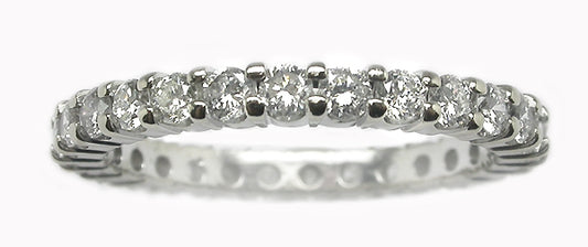 0.85ct Diamond 14k White Gold Wedding Band