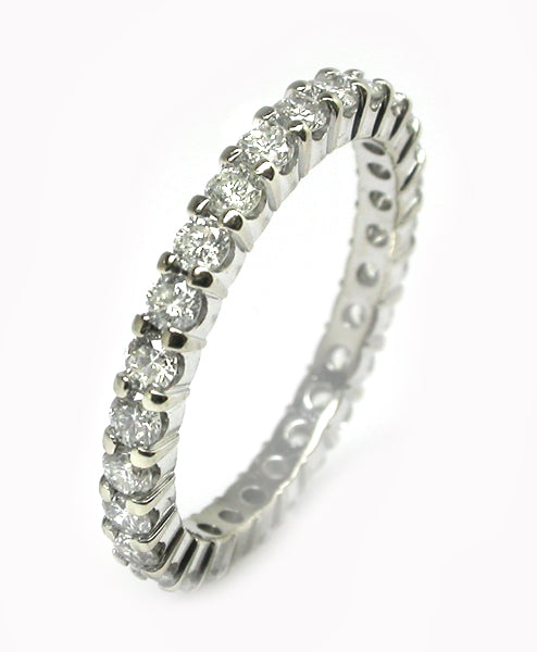 0.85ct Diamond 14k White Gold Wedding Band