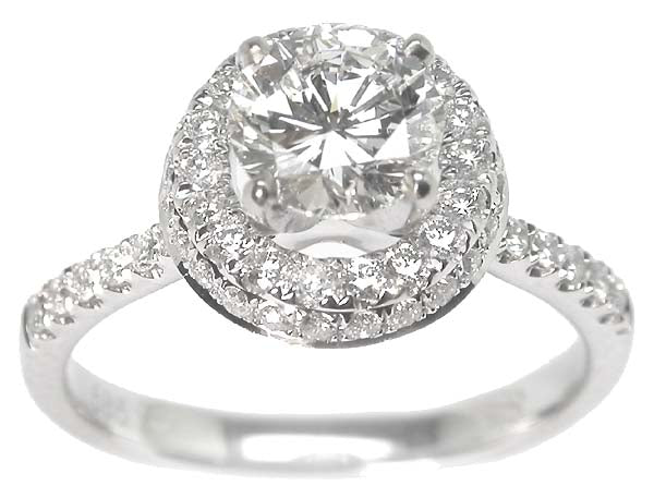 0.86ct Diamond 18k White Gold Engagement Ring