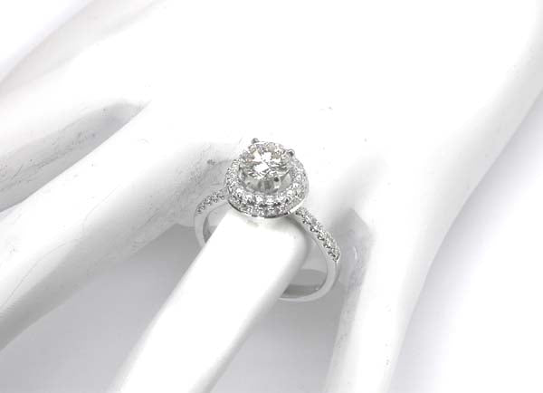 0.86ct Diamond 18k White Gold Engagement Ring