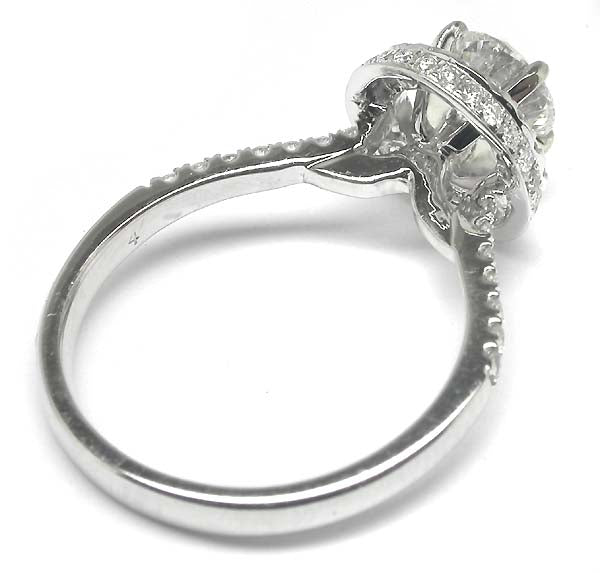 0.86ct Diamond 18k White Gold Engagement Ring