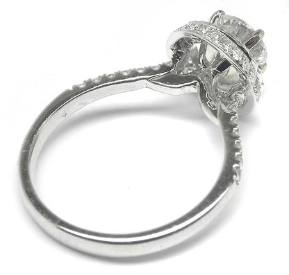 0.86ct Diamond 18k White Gold Engagement Ring