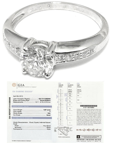 0.87ct Diamond Engagement Ring