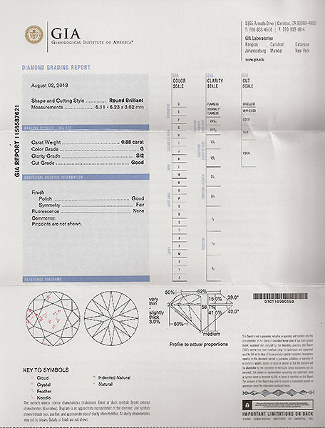 0.88ct Diamond Emerald Engagement Ring