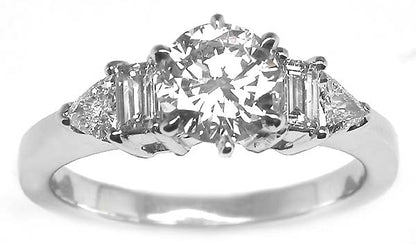 0.89ct Diamond 18k White Gold Engagement Ring