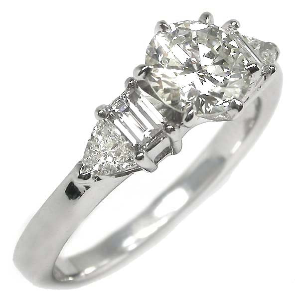 0.89ct Diamond 18k White Gold Engagement Ring
