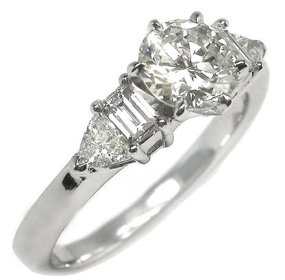 0.89ct Diamond 18k White Gold Engagement Ring