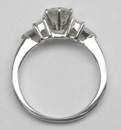 0.89ct Diamond 18k White Gold Engagement Ring