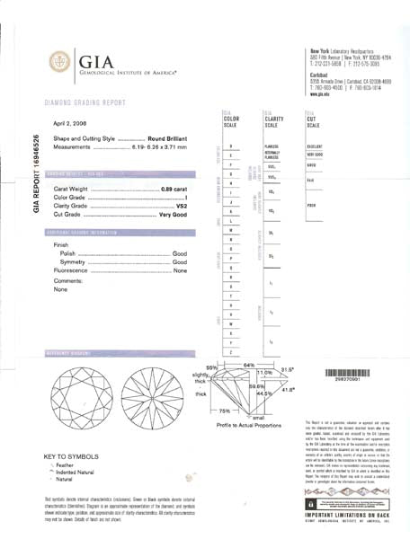 0.89ct Diamond 18k White Gold Engagement Ring
