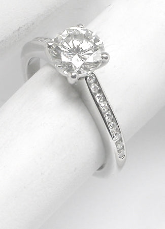 0.89ct Diamond Platinum Flush Fit Diamond Engagement Ring