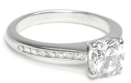 0.89ct Diamond Platinum Flush Fit Diamond Engagement Ring