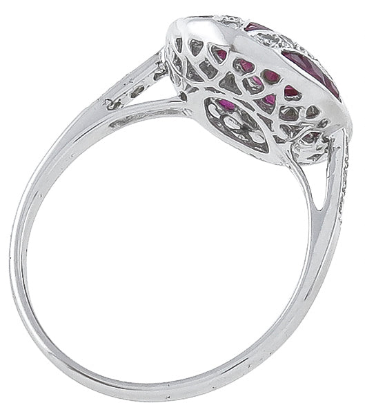 0.89ct Ruby 0.40ct Diamond Ring