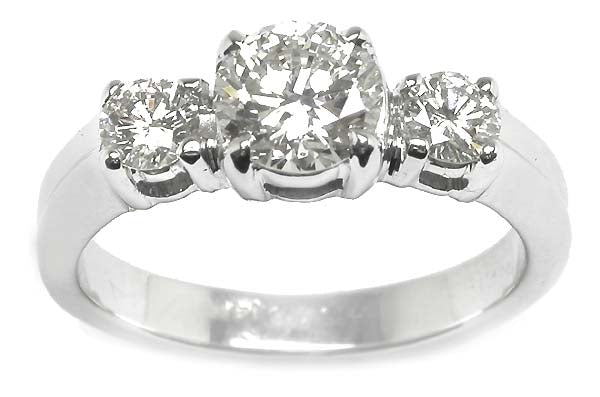 0.90ct Diamond 14k White Gold Engagement Ring