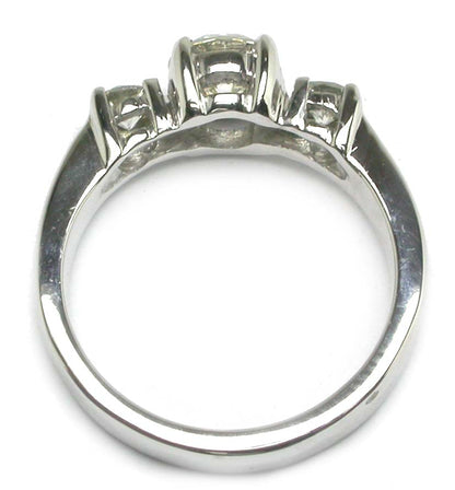 0.90ct Diamond 14k White Gold Engagement Ring