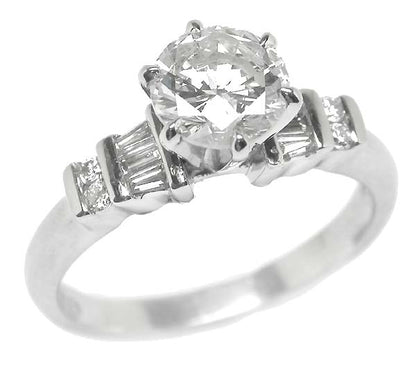 0.90ct Diamond Platinum Engagement Ring