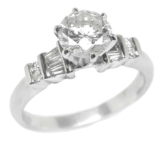 0.90ct Diamond Platinum Engagement Ring