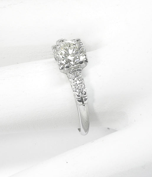 0.90ct Old Diamond Platinum Engagement Ring