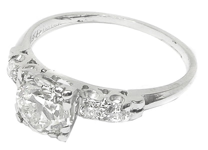 0.90ct Old Diamond Platinum Engagement Ring