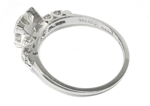 0.90ct Old Diamond Platinum Engagement Ring