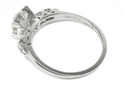 0.90ct Old Diamond Platinum Engagement Ring