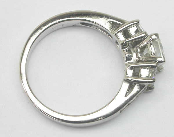 0.90ct Princess Cut 14k White Gold Diamond Engagement Ring