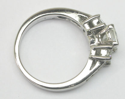 0.90ct Princess Cut 14k White Gold Diamond Engagement Ring