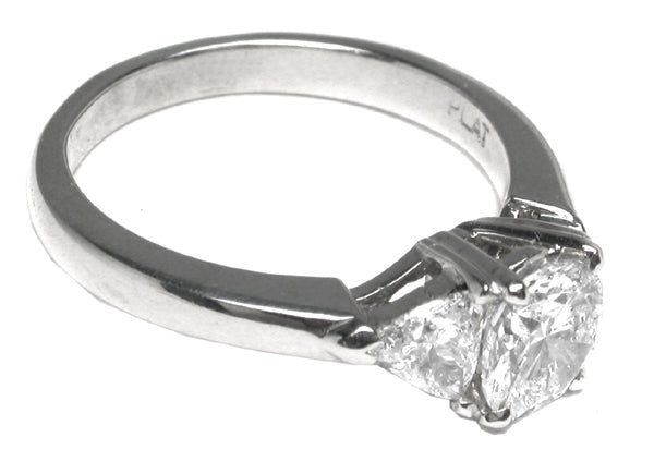 0.90ct Round Cut Diamond Platinum Engagement Ring