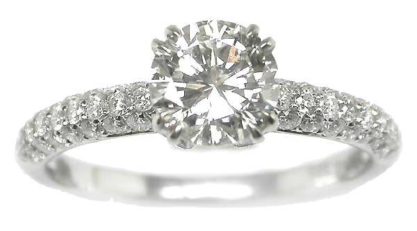 0.92ct Diamond 14k White Gold Engagement Ring