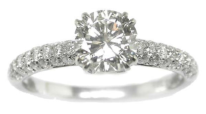0.92ct Diamond 14k White Gold Engagement Ring