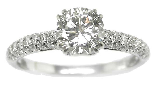 0.92ct Diamond 14k White Gold Engagement Ring