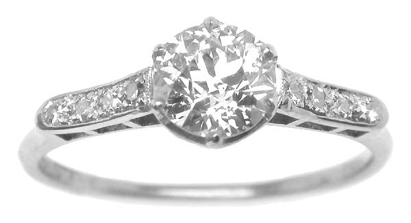 0.92ct Diamond Platinum Engagement Ring