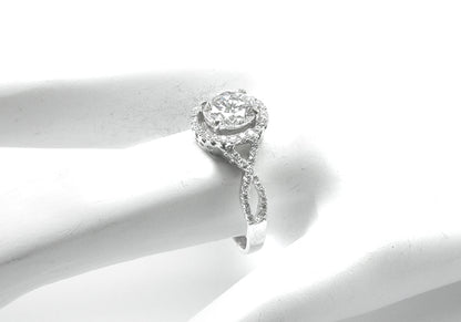 0.93ct Diamond 18k White Gold Engagement Ring