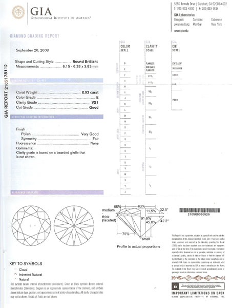 0.93ct Diamond 18k White Gold Engagement Ring