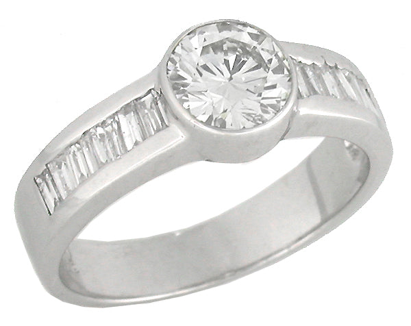 0.95ct Diamond 18k Gold Engagement Ring