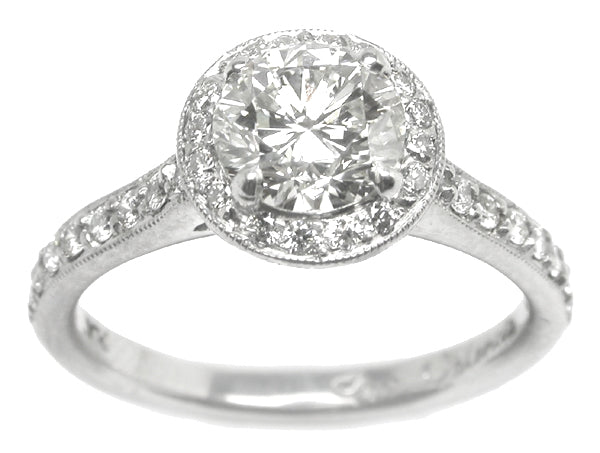 0.95ct Diamond Platinum Engagement Ring