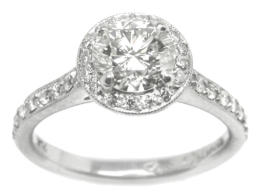 0.95ct Diamond Platinum Engagement Ring