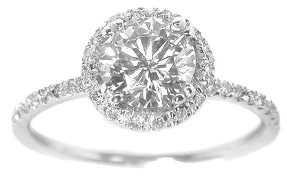 0.96ct Diamond 18k White Gold Engagement Ring