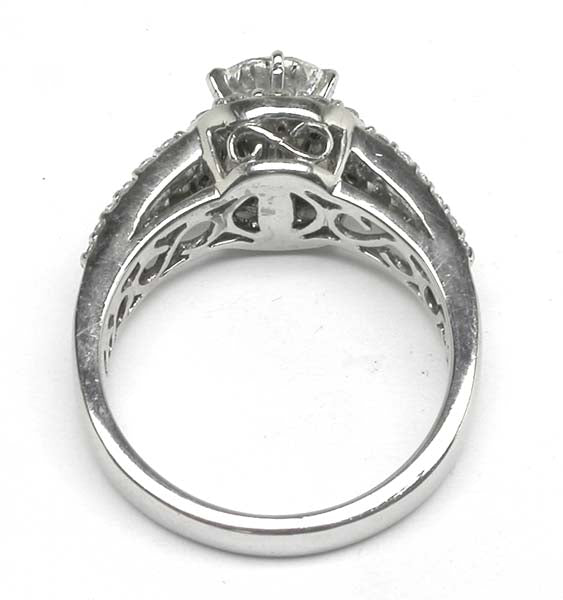 0.98ct Diamond 14k White Gold Engagement Ring