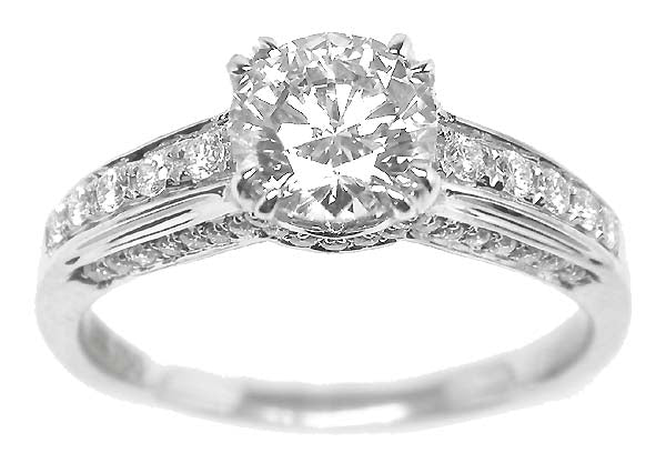 0.98ct Diamond 18k White Gold Engagement Ring