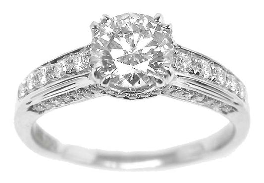 0.98ct Diamond 18k White Gold Engagement Ring