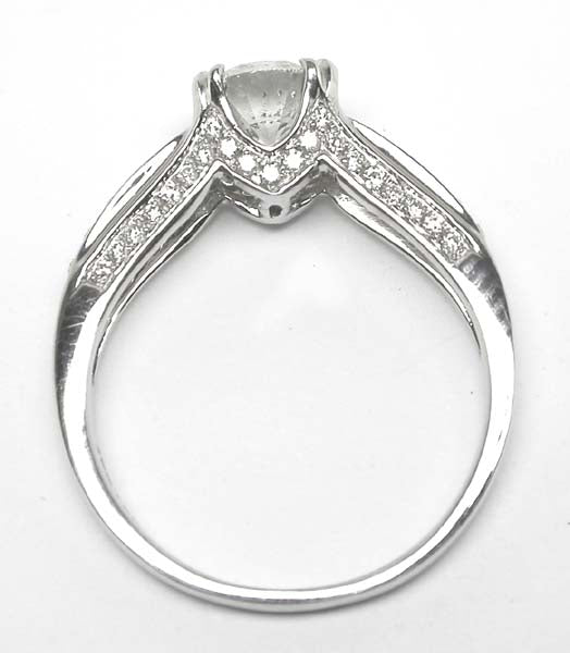 0.98ct Diamond 18k White Gold Engagement Ring