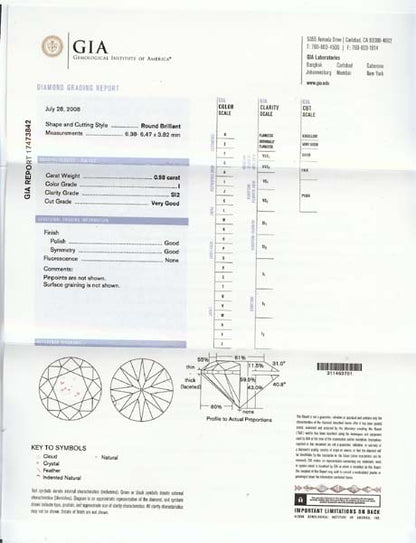 0.98ct Diamond 18k White Gold Engagement Ring