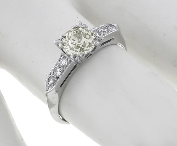 0.98ct Natural Fancy Yellow Diamond Engagement Ring