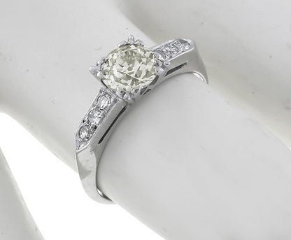 0.98ct Natural Fancy Yellow Diamond Engagement Ring