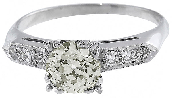 0.98ct Natural Fancy Yellow Diamond Engagement Ring