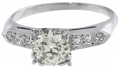 0.98ct Natural Fancy Yellow Diamond Engagement Ring