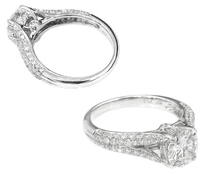 0.98ct Round Brilliant Cut Diamond Gold Engagement Ring