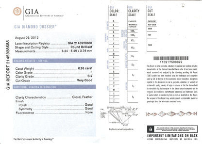 0.98ct Round Brilliant Diamond Gold Engagement Ring & Diamond Gold Wedding Set