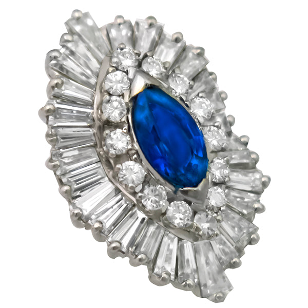 0.98ct Sapphire 2.00ct Diamond Pendant