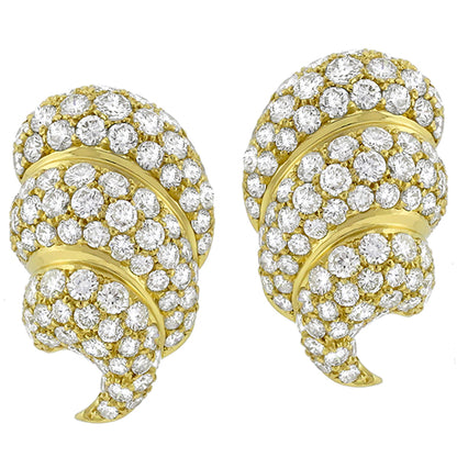 10.00ct Diamond Gold Earrings